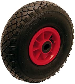 A 10 inch Pneumatic Wheel Size 3.00-4 300-4 300x4 (260 x 85) Needle Roller Bearing to Suit A 20mm Axle Shaft. Suitable for Trolleys, Sack Barrows, Jockey Wheels Carts and Wagons.