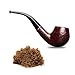 ONE250 Classic Tobacco Smoking Wood Pattern Pipe With Stand