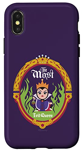 Installazione facile Disney Villains - Chibi, motivo: La regina più malvagia, colore: viola Custodia per iPhone X/XS