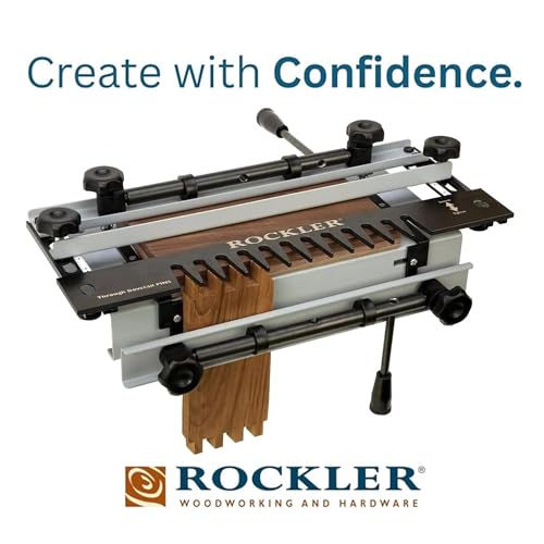 Rockler Dovetail Jig – Versatile Dovetail Jig Kit Includes Dove Tailing Router, Template, Guide Bushing & More - Dovetail Jigs for Woodworking