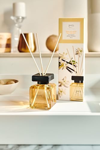 ipuro - Essentials Raumduft Soft Vanilla 100ml | Raumerfrischer mit Vanille, Sandelholz, Lakritz, Pfirsichblüte & Karamell Duft Aroma | Diffuser mit Stäbchen | Lufterfrischer für die Wohnung 5