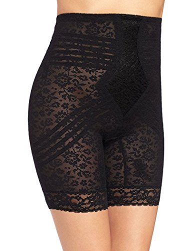 Rago Women s Hi Waist Long Leg Shaper, Black, Large (30)