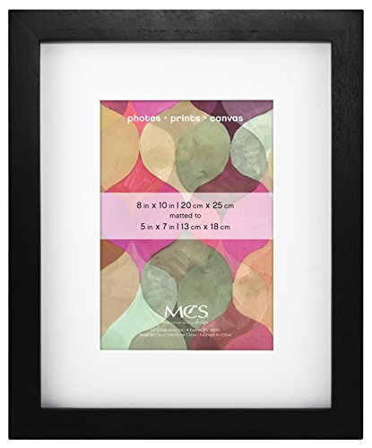 MCS Art Frame with Mat Opening, Black, 8 x 10 in