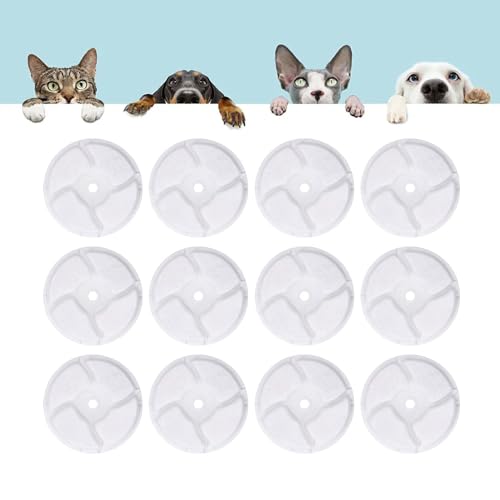 12 repuestos de filtro para fuente activada para gatos y perros miniatura 2