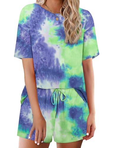 Image of Ekouaer Cotton blend Pajamas for Women Set Soft Lounge Set Shorts Pjs