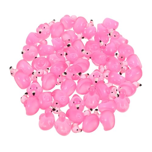 Flamants roses miniatures décoratifs en résine ultra détaillée pour extérieurs
