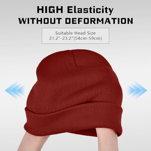 Image of ZOORON Beanie for Men Women Warm Winter Hat Unisex Soft Knit Cuffed Beanie | Skull Cap, Secure fit, Suits Daily Wear, Windproof, Essential Gear for Winter Jogging & Outdoor Sports