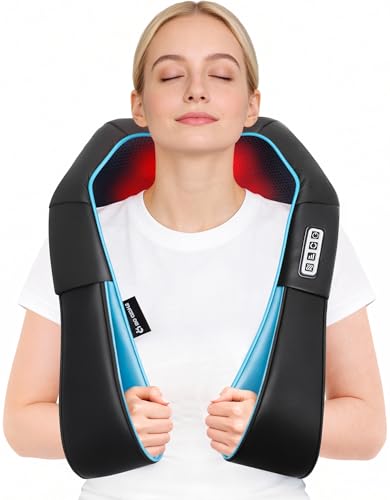 Mo Cuishle Shiatsu Neck Massager for Pain Relief, Back Shoulder Massager with Heat –...