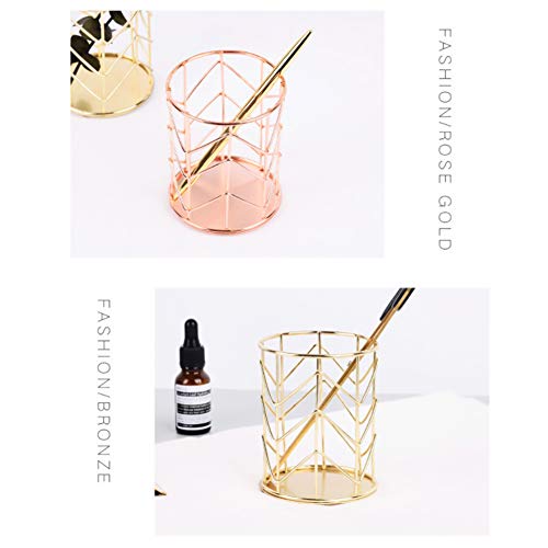 Ruiting - Portapenne a Cilindro Dorato, per casa