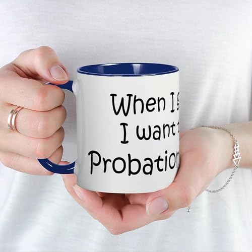 Taza de cerámica CafePress 11 oz blanco con interior azul miniatura 5