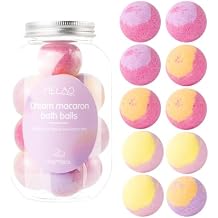 10 Bath Bombs with Essential Oil for Women Spa Gift Set Relaxing Birthday Gift for Best Friends Bubble Bath Skincare Relaxation AromatherapyPink Jar