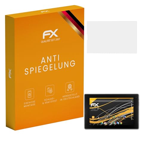 atFoliX Bildschirmfolie kompatibel mit Medion LIFETAB P8912 MD99066 Schutzfolie, entspiegelnde & stoßdämpfende FX Folie (2X)