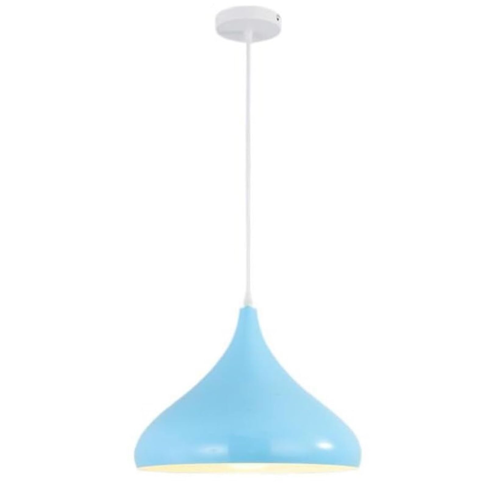 Suspension industrielle vintage bleue luminaire minimaliste pour table à manger