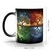 KWQDOZF Tazas de café sensibles al calor con estampado del Árbol de la Vida de las Cuatro Estaciones Imagen de KWQDOZF Tazas de café sensibles al calor con estampado del Árbol de la Vida de las Cuatro Estaciones