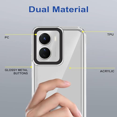 Image of amazon basics Back Case Cover for Vivo Y16 (TPU + PC Transparent)
