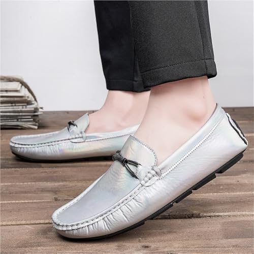 Round Toe Faux Leather Driving Style Loafer Shoes Anti-Slip Comfortable Flexible Casual Prom Slip-on2