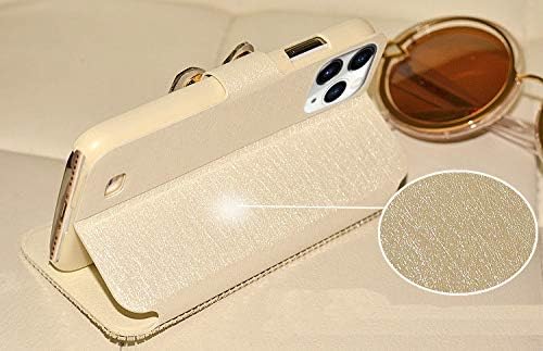 Bonitec Compatible with iPhone 12 Pro Max Wallet Case, Cute Shiny Luxury Bling Glitter Bowknot Crystal Diamond Rhinestone Wallet Flip Stand Case Kickstand Protective Full Body Cover with Card Slot