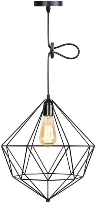 Suspension industrielle losange résout le manque de clarté luminaire cage réglable îlot de cuisine