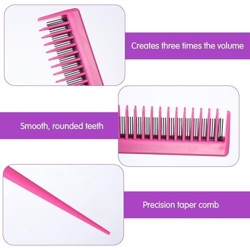 4 peines profesionales para cabello fino 8.15 pulg. miniatura 4