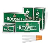 Roxwell CigaretteTubes Menthol 100's mm – 1000 Count - 5 Boxes of 200 Tubes – Smooth Draw White Filters – Clean Burn, No Tearing – Fits Most Injector Machines - USA MADE