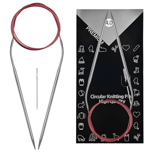 Aiguilles à tricoter circulaires 4 mm pour tricot débutant de châle et couverture