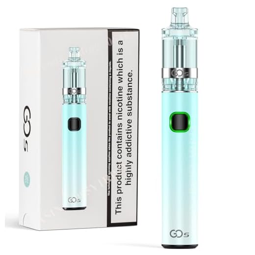Innokin E Cigarette Vape Pen Starter Kit, Innokin GO S Pen, 1500mAh E-Cig Vape Kits with Top-Refill 2ml Pod-Style Tank, Airflow Control Vaping, Smooth MTL Stick, AMZ Edition No Nicotine - Light Blue