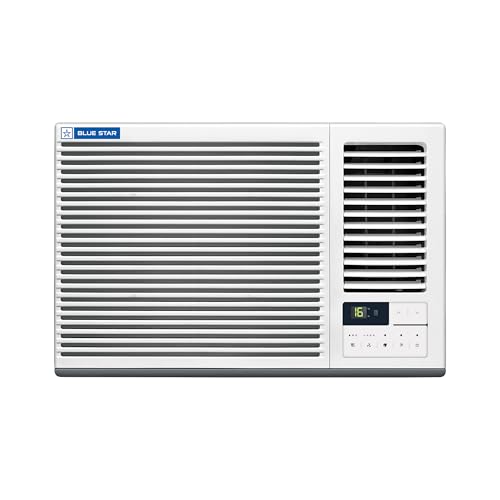 Image of Blue Star 1.5 Ton 3 Star, New Star Rated, Window AC (Copper, 2 Way Swing, Multi Sensors, Blue Fins, Self Diagnosis, WFA318GXU, White)