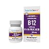 Superior Source No Shot Vitamin B-12 Cyanocobalamin 5000 mcg, B-6, Folic Acid 800 mcg - Support Brain & Heart Health - Aids Natural Energy Levels - 100 Sublingual Dissolving Tablets