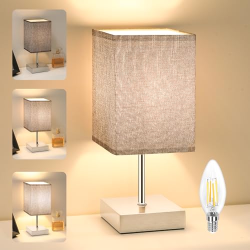 Totofac Lámparas de Mesita de Noche Táctil Regulable, Lampara Mesa Tactil Regulable 3 Niveles de...