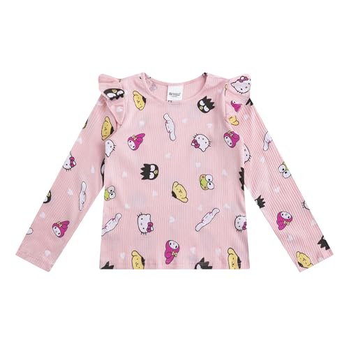 Image of Hello Kitty Girls Long Sleeve Shirt T-shirt and Pants 4 Piece Set Big Kids