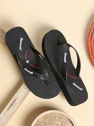 Image of Duosoft Flip Flop for Women | Soft Comfortable | Breathable | Fashionable | Stylish | Trendy | Super Soft | Lightweight | Anti-Slip Sole | Indoor & Outdoor |DW-31-Brown