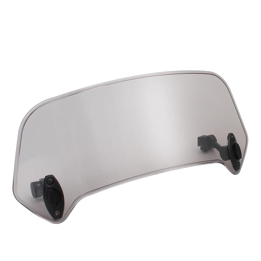 NLNGNZBZTP Windscreen Motorcycle Windshield Universal For Suzuki Extension Adjustable Spoiler Clamp-On Windscreen Deflector(Smoke)