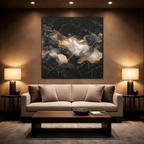 Tableau abstrait pour mur vide afin de sublimer l'espace au-dessus d'un meuble - 2