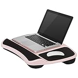LapGear Laptop Lap Desk with Mouse Pads and Wrist Rest - Rose Quartz - Fits up to 15.6 Inch Laptops - Style No. 45484