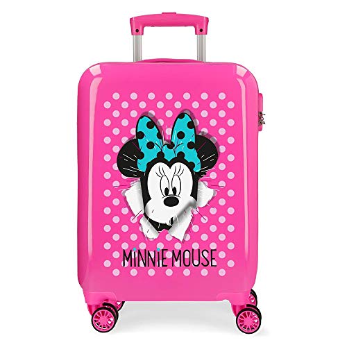 Valise cabine Minnie Mouse Disney rose 55cm en ABS rigide