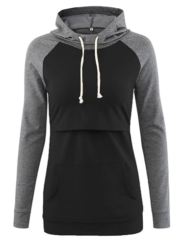 Pull de maternité à manches longues avec maille extensible anti-pression - 2