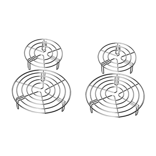 Steamer,Steamer Basket,Food Steamer,2pcs High Water Stand Wok Accessories Stainless Steel Cooling Racks Wire Steamer Kettle Rack Holder Steamer Tray for Pot Food Steamer Rack Stainless Steel Egg Rack