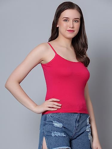 Image of Aimly Women's Regular Fit Cotton Camisole Slip Spaghetti | Combo Pack of 2