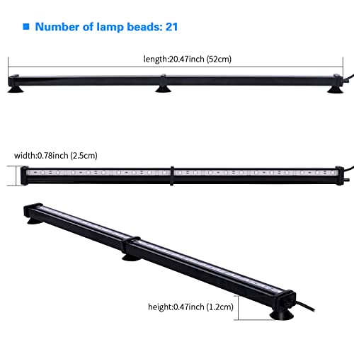 SZMiNiLED-Aquarium-Light-with-Air-Bubble-Hole-5050-RGB-LED-Fish-Tank-Light-with-16-Colors-and-4-Modes-IP68-Waterproof-LED-Aquarium-Lights-with-Remote-Controller-for-Fish-Tank