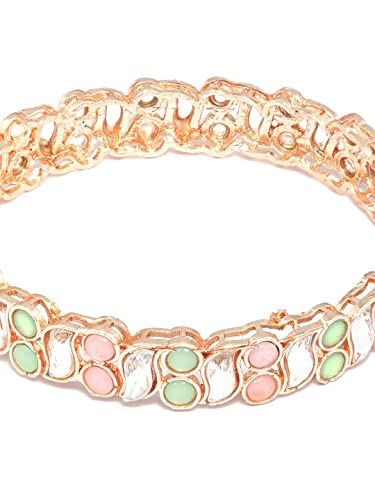 Women's Set of 2 Coloured Stones Bangles, Elegant Gift