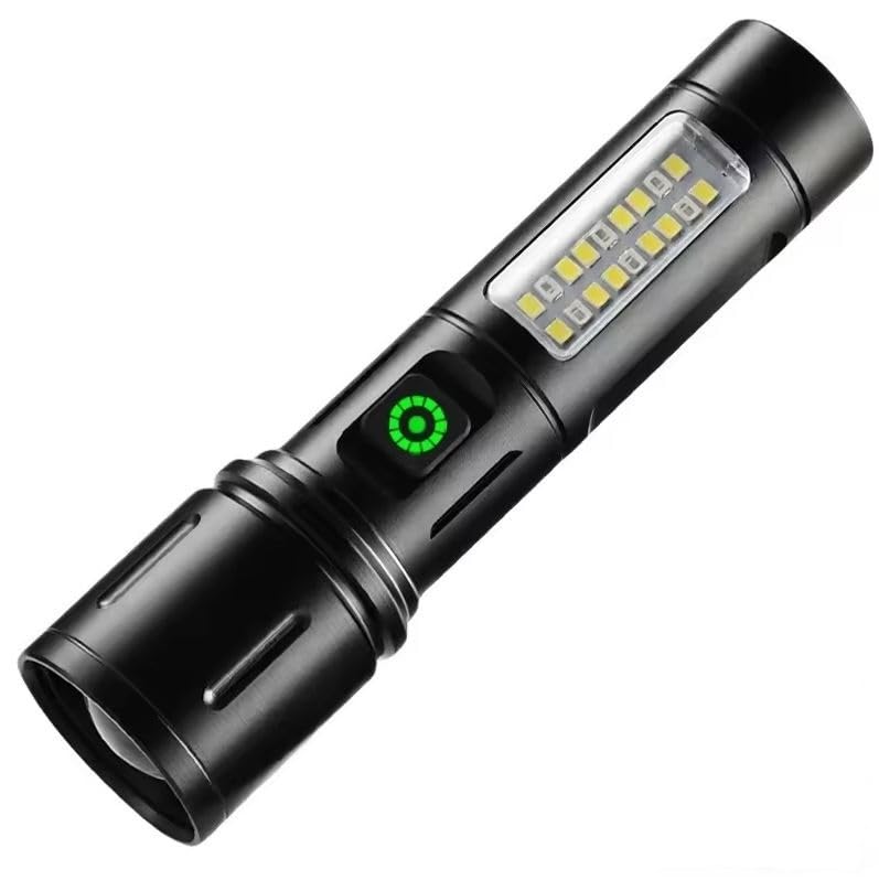 Bayleef Outdoor Portable High Brightness Rechargeable Laser Flashlight Long Range Powerful Light Aluminum Alloy Handheld Torch Light Modren Look-picture-46
