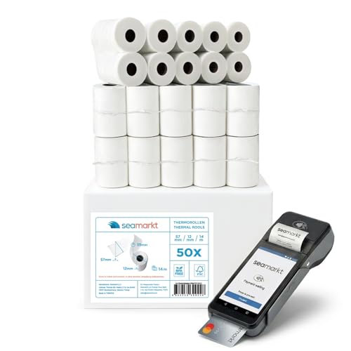 Papier thermique 57 mm d'une grande blancheur pour lecteur de carte