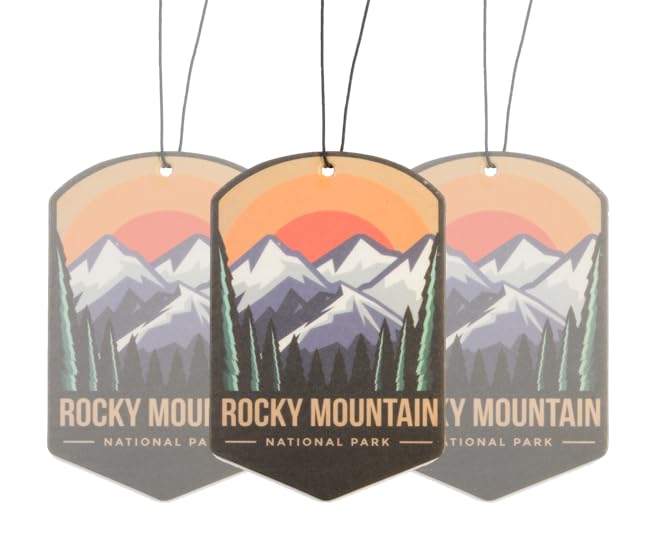 Image of Outdoor Adventure Car Air Freshener 3 Pack Scented With Premium Oils By Fresh Fresheners (Rocky Mountain National Park)