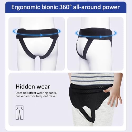 Faja para hernia ajustable con pads de compresión, talla L miniatura 4