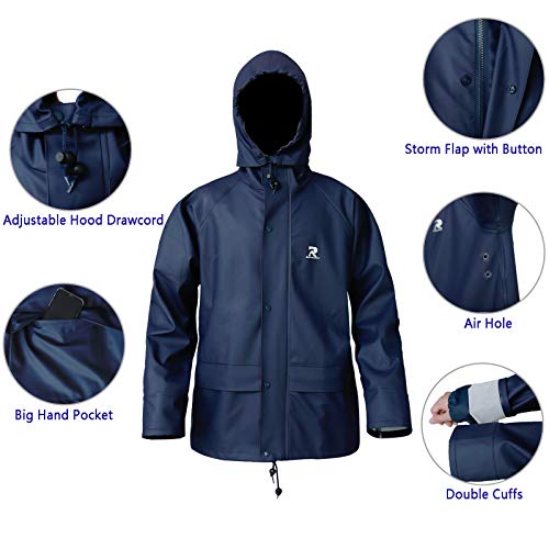 RainRider Rain Suits for Men Waterproof Rain Jacket Coat Pants Heavy Duty Women Fishing Rain Gear Workwear2
