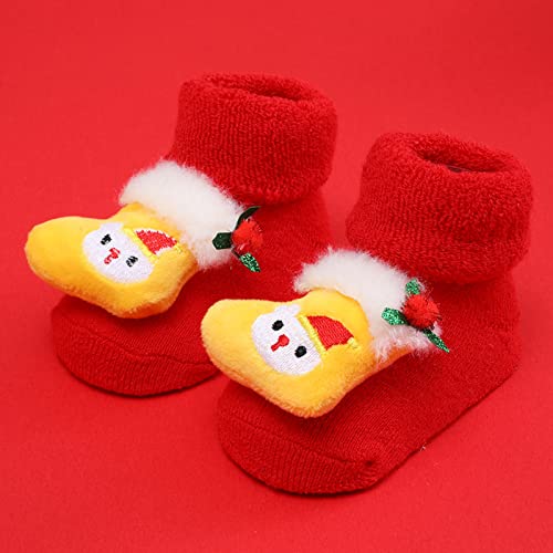 Christmas Socks Toddler Baby Girl Boy Warm Socks Santa Socks Soft Sole Non-Slip Holiday Xmas Floor Socks2
