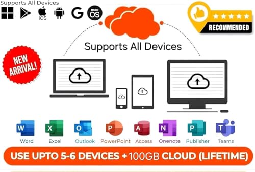 Image of OFFICESUITE 365 Professional Plus MS (2026) with New Copilot Ai Edition | (upto 5-6 Devices, Lifetime Validity) for Win, iOS, macOS, iPADOS, Android | 150GB Storage (Cloud+Outlook) for lifetime | Regular Updates with Unlimited Reinstallations