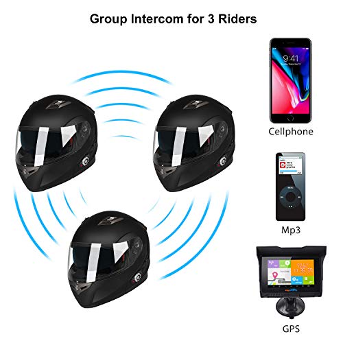 Motorcycle Bluetooth Helmets,FreedConn Flip up Dual Visors Full Face