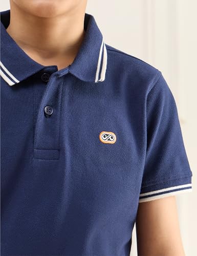 Image of Amazon Brand - Symbol Boys Cotton Rich Solid Polo Tshirt | Collar Tshirts | Half Sleeves | Plain-Regular Fit