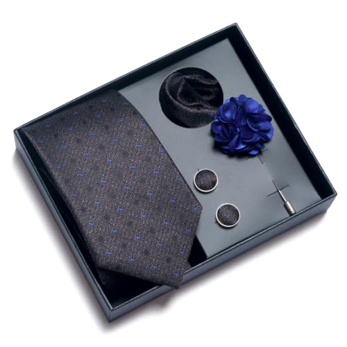 Image of joy alice 70 Colors Ties Set Men Mixed Color Necktie Handkerchief Cufflinks Brooch 3.15 Formal